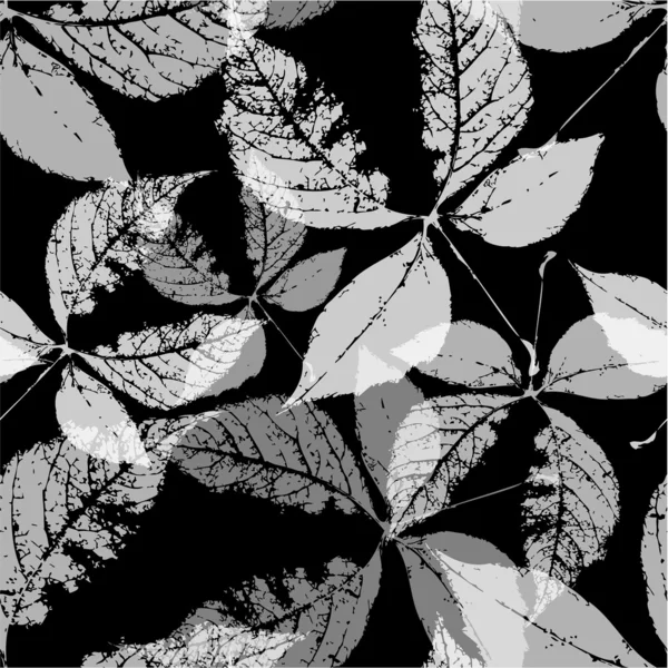 Autumn seamless leaf pattern - Stok Vektor