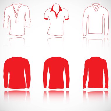 T-shirt, formaları ve kazak seti