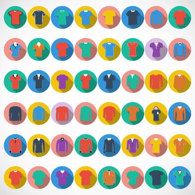 T gömlek simgeler illüstrasyon