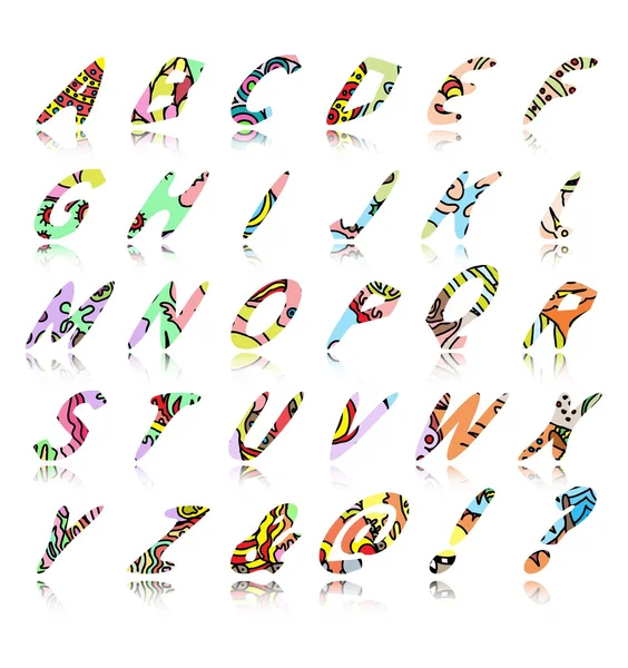 Renkli çocuk alfabesi — Stok Vektör