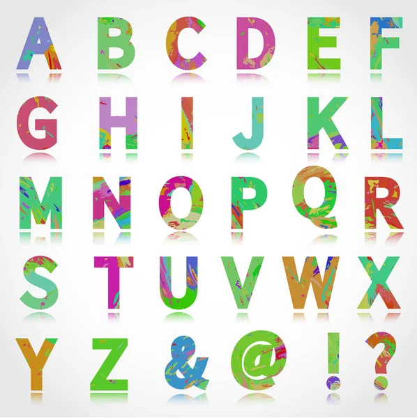 Letras coloridas del alfabeto — Vector de stock