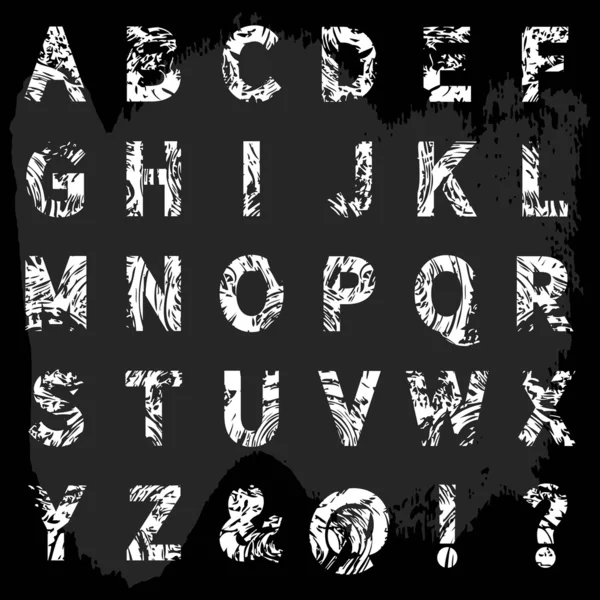 Grunge alphabet letters — Stock Vector