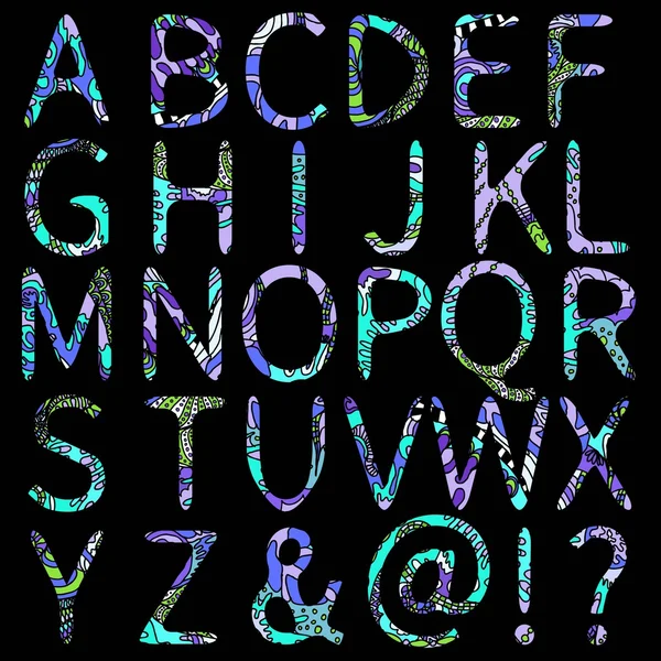 Цветной детский алфавит — стоковый вектор