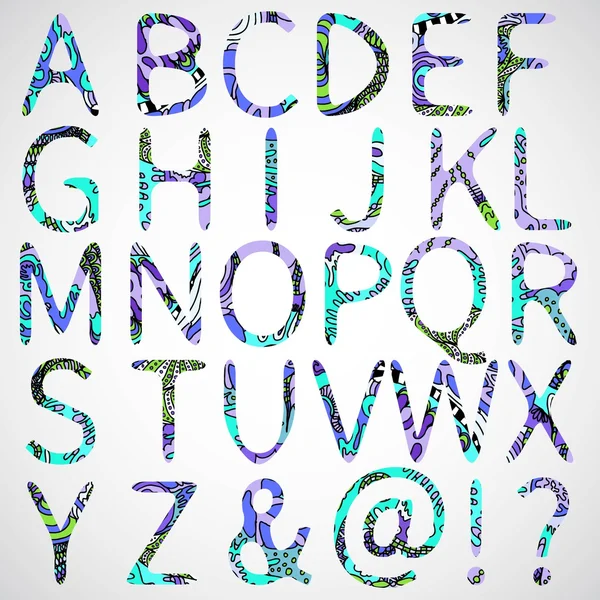 Barevné děti abeceda — Stockový vektor