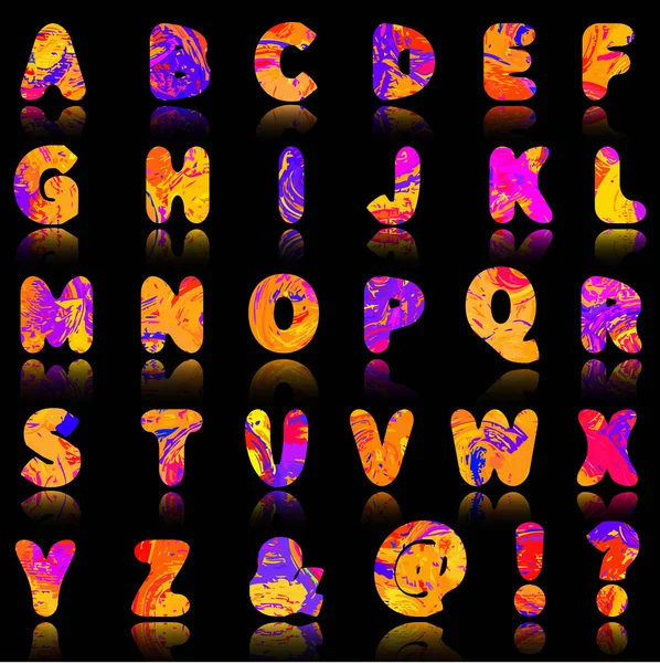 Colorful alphabet letters — Stock Vector