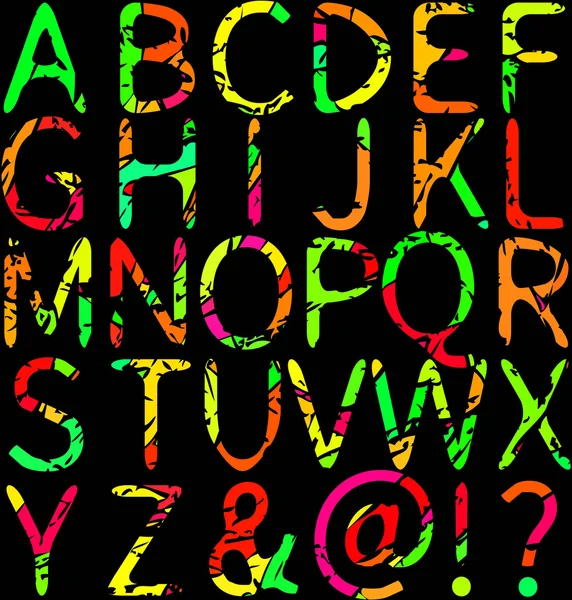 Kolorowy alfabet litery — Wektor stockowy
