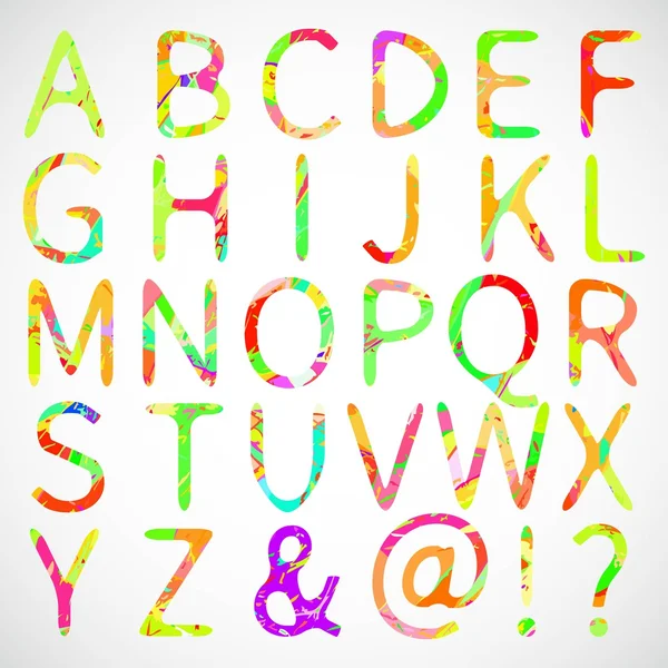 Colorful alphabet letters — Stock Vector