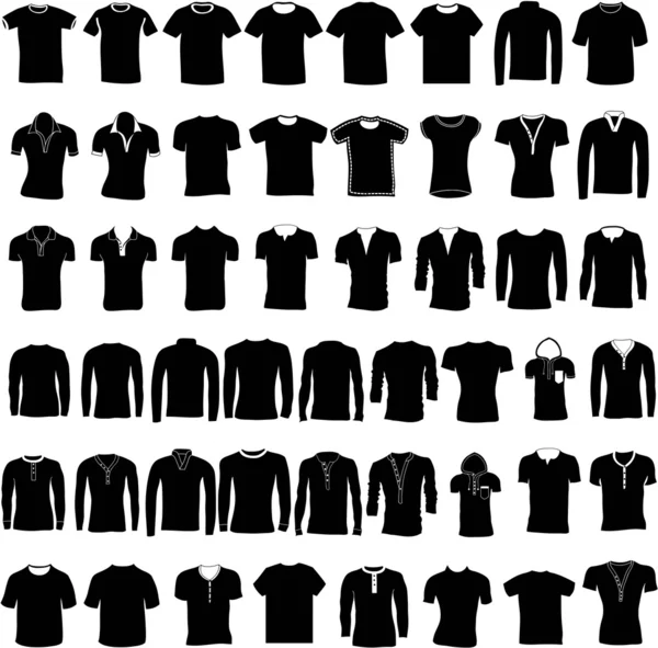 T-shirt, jerseys and sweater set — Stock Vector