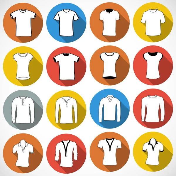 T shirt pictogrammen illustratie — Stockvector