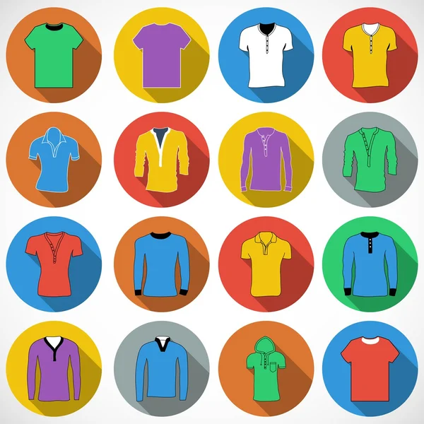 T shirt pictogrammen illustratie — Stockvector