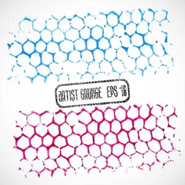 Hexagone fond grunge — Image vectorielle