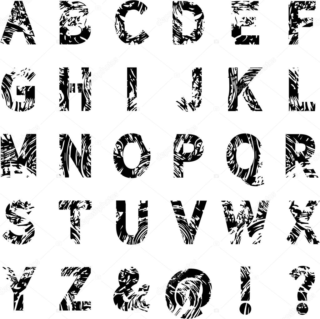 Grunge alphabet letters Stock Vector Image by ©goldenshrimp #60767409