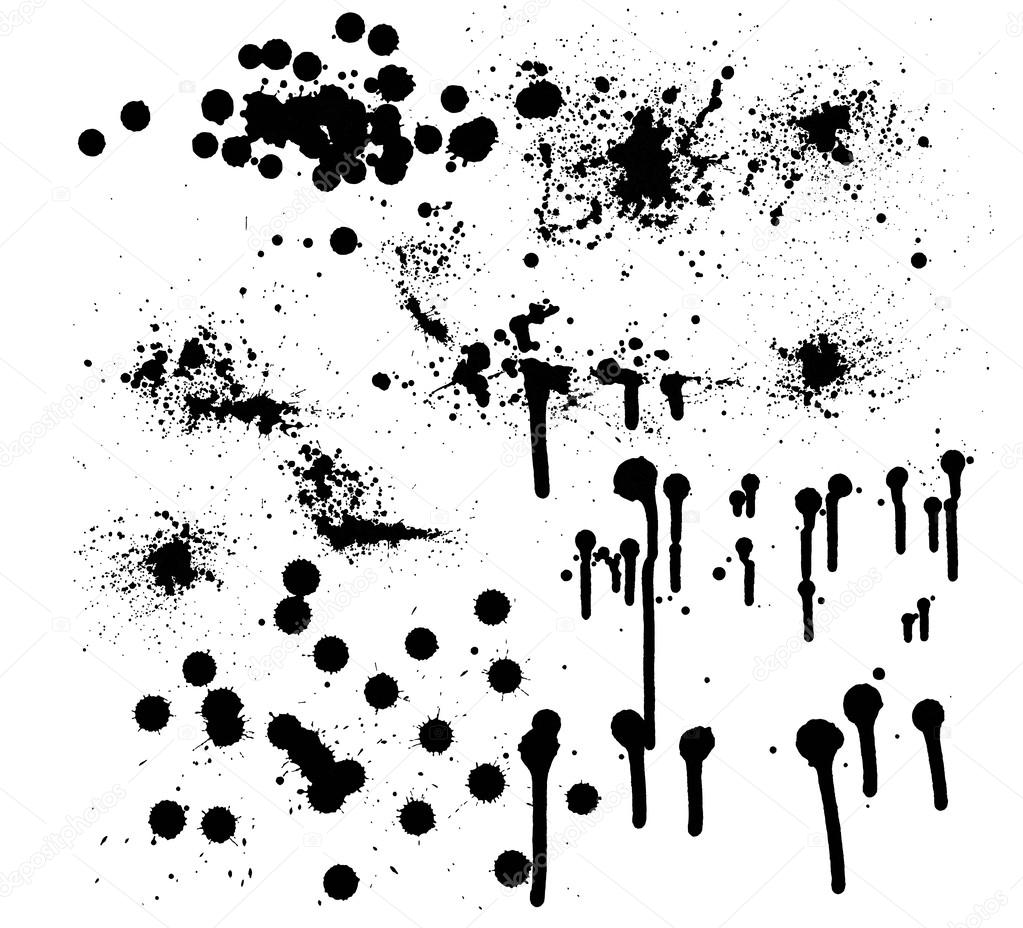 Black Ink Splatter