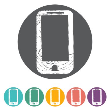 Telefon düz Icon set