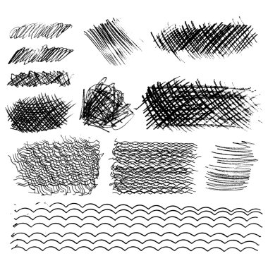 Set of ink lines clipart