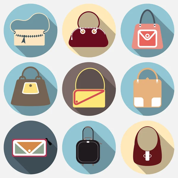 Набор модных сумок — стоковый вектор
