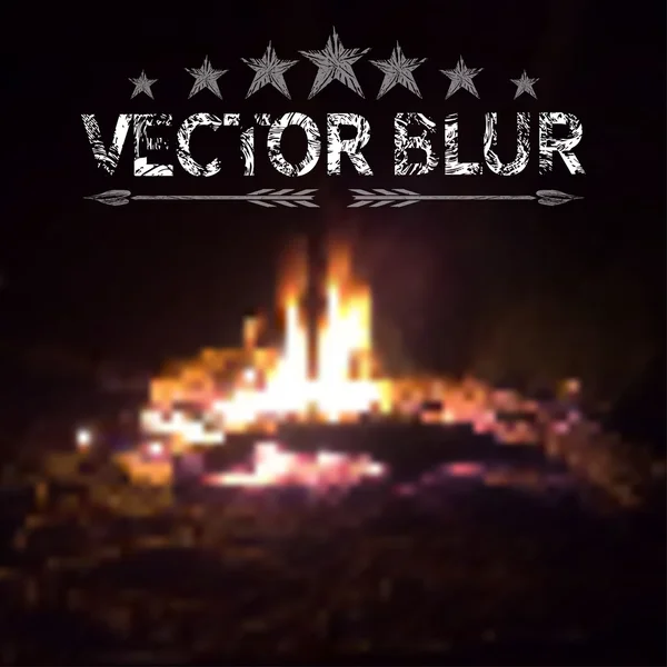 Feu de camping flou — Image vectorielle