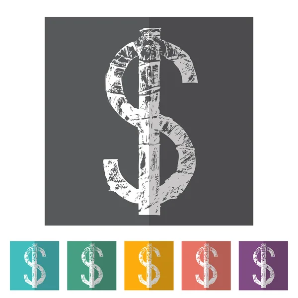 Dolarów znak ikona — Wektor stockowy