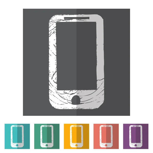 Telefon flad ikon sæt – Stock-vektor