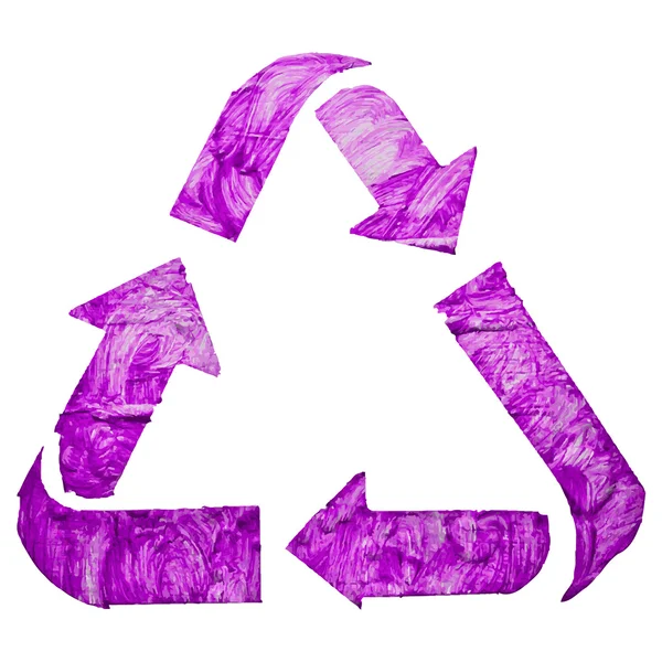 Recycling-Zeichen flache Symbol — Stockvektor