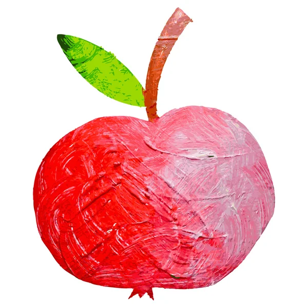 Apple red watercolor — Stock Vector