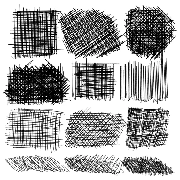 Ensemble de lignes d'encre — Image vectorielle