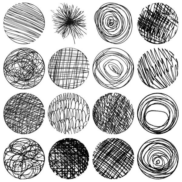 Cercles dessinés à la main — Image vectorielle