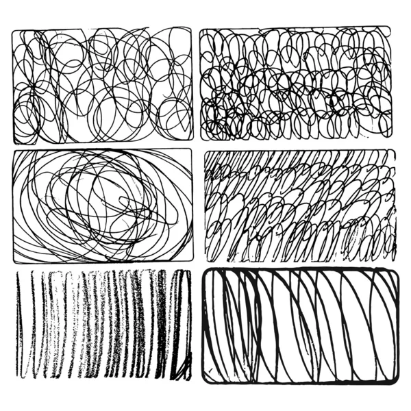 Texturas dibujadas a mano en tinta — Archivo Imágenes Vectoriales