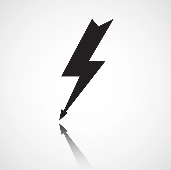 Minimalist illustration of a lightning bolt — Stock Vector