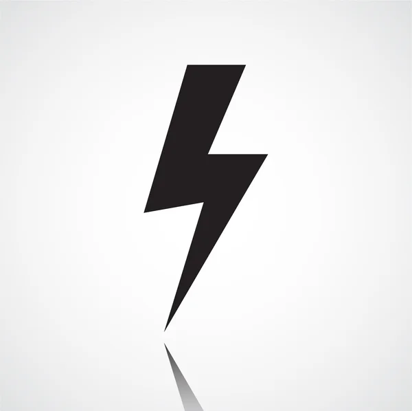 Lightning bolt with shadow — Stock Vector