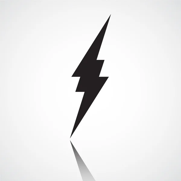 Lightning bolt with shadow — Stock Vector