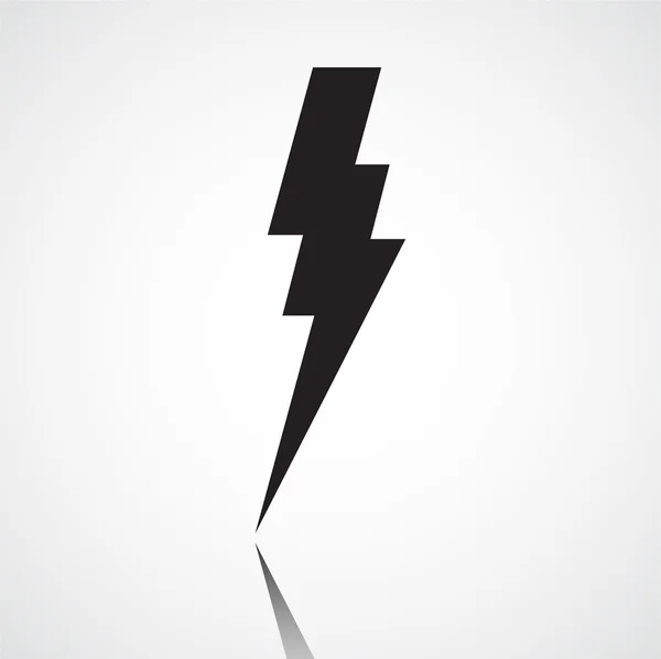 Black Lightning bolt — Stock Vector