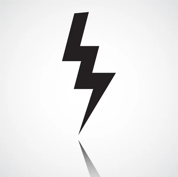 Black Lightning bolt — Stock Vector