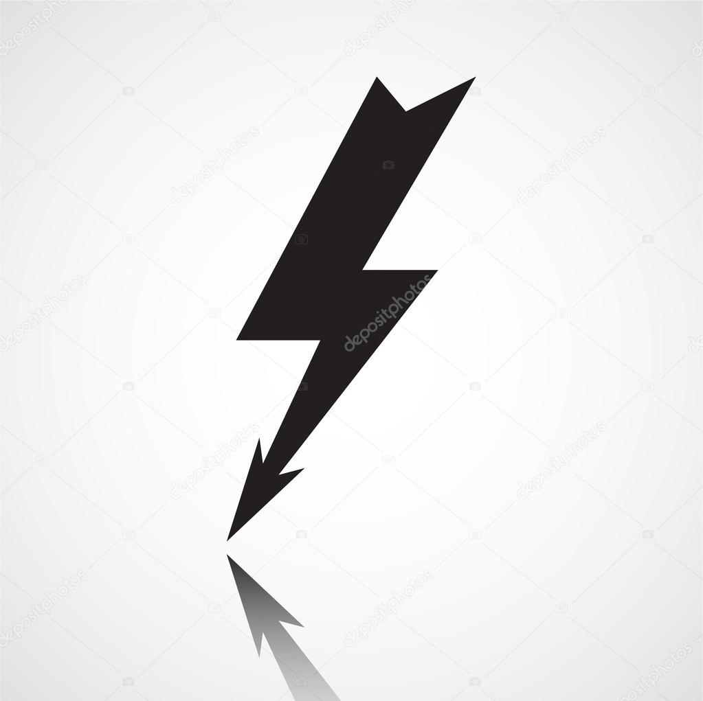 Minimalist illustration of a lightning bolt