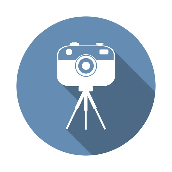 Camera on small tripod — Stock Vector