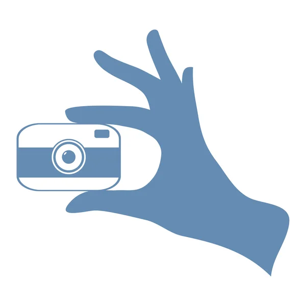 Селфи на компактной камере — стоковый вектор