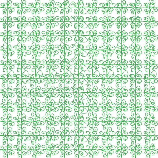 Patrón de ornamento sin costura verde — Vector de stock