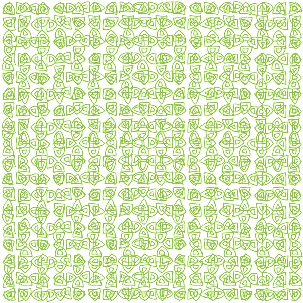 Groene naadloze ornament patroon — Stockvector