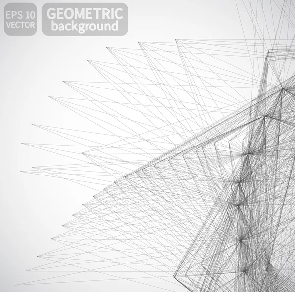 Sfondo geometrico in bianco e nero — Vettoriale Stock