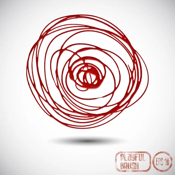 Cercles d'aquarelle rouge abstraits — Image vectorielle