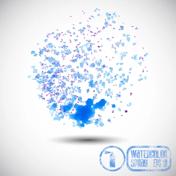 Blue watercolor splash — Stock Vector