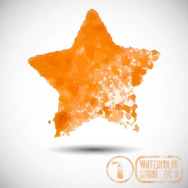 Graffiti spray étoile orange — Image vectorielle