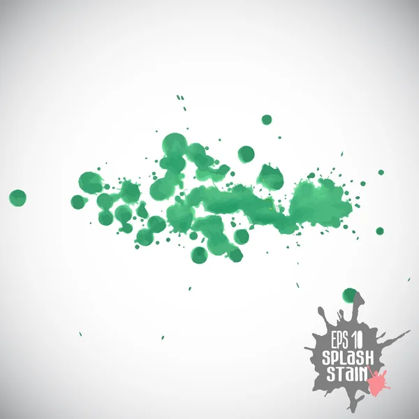 Green abstract paint — Stock Vector