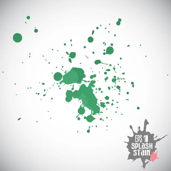 Green paint splash — Stock Vector