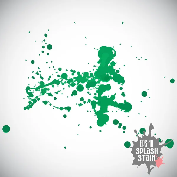 Green paint splash — Stock Vector