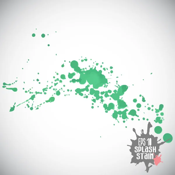 Abstract green splats — Stock Vector