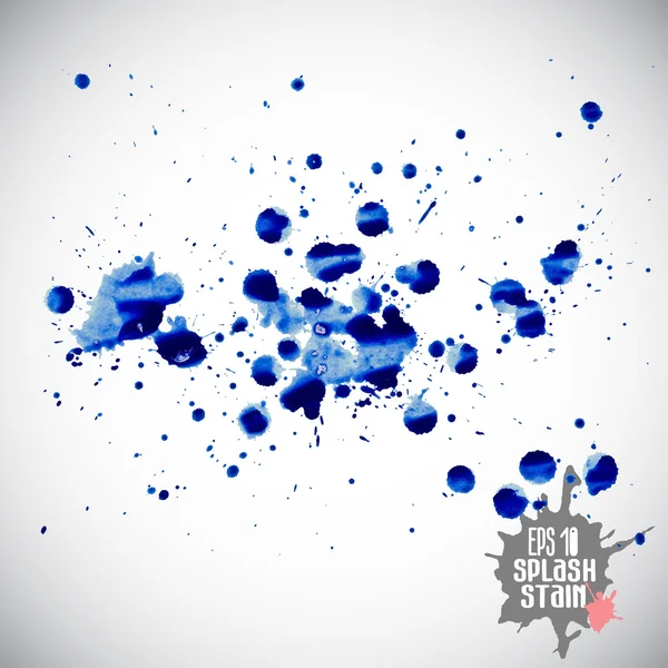 Abstract blue blots — Stock Vector