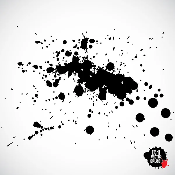 Black Ink Splatter Background — Stock Vector