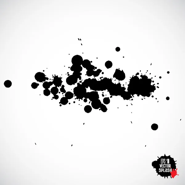 Black Ink Splatter Background — Stock Vector