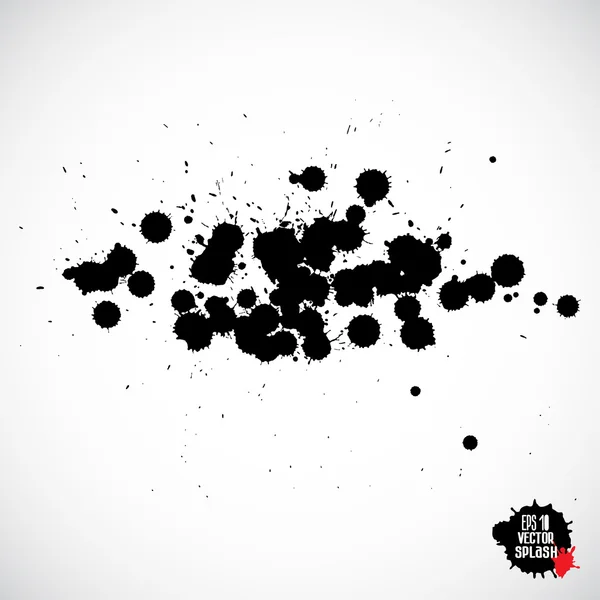 Black Ink Splatter Background — Stock Vector